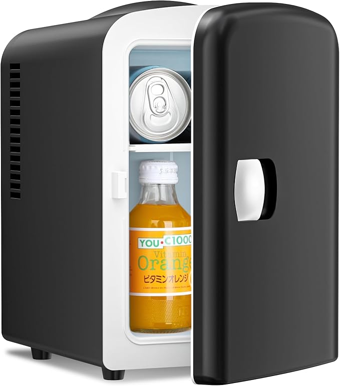 Double Door Mini Fridge with Freezer for Office or Dorm with Adjustable Remove Glass Shelves